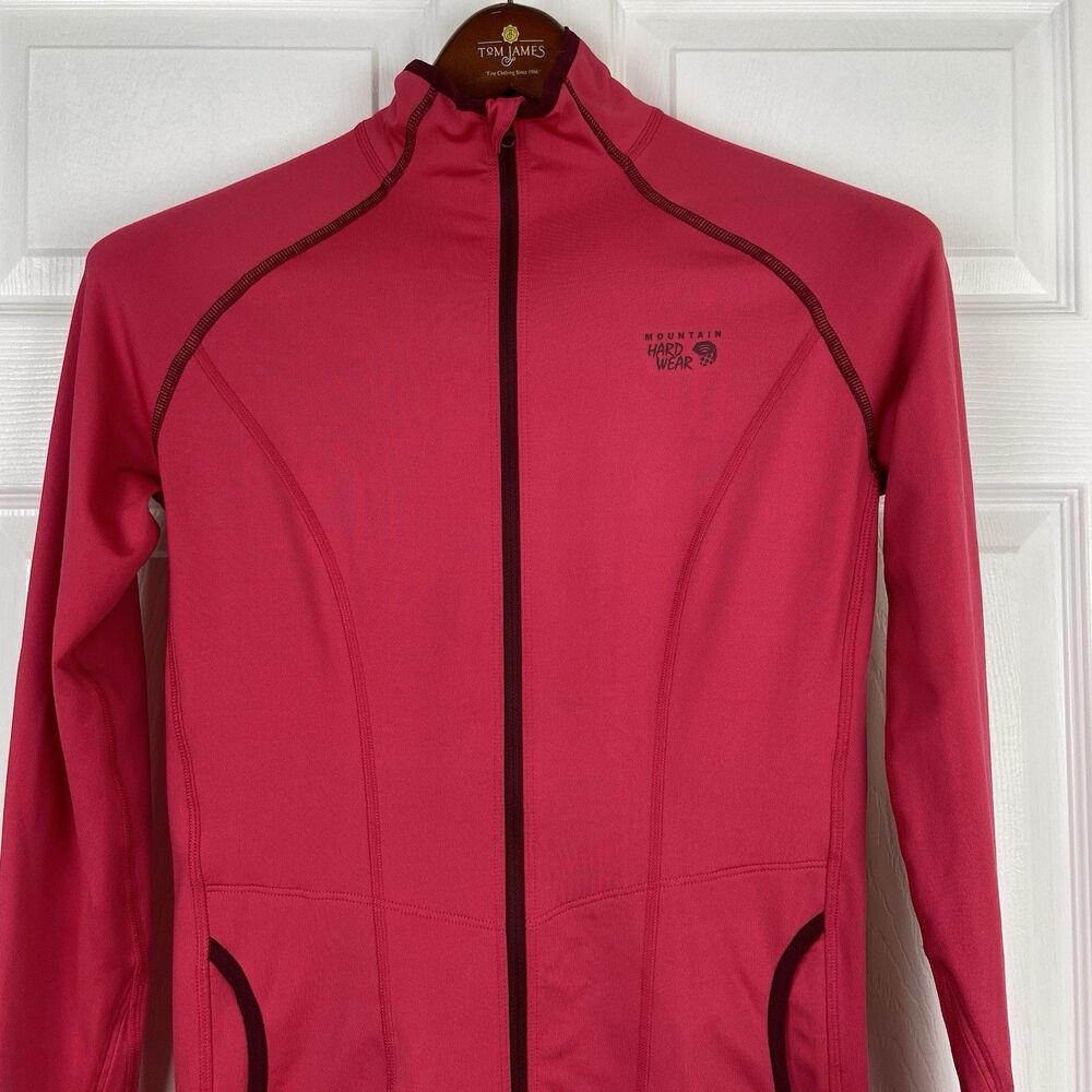 Mountain Hardwear Womens Wick Q Full Zip Lightwight Jacket Pink Size Medium